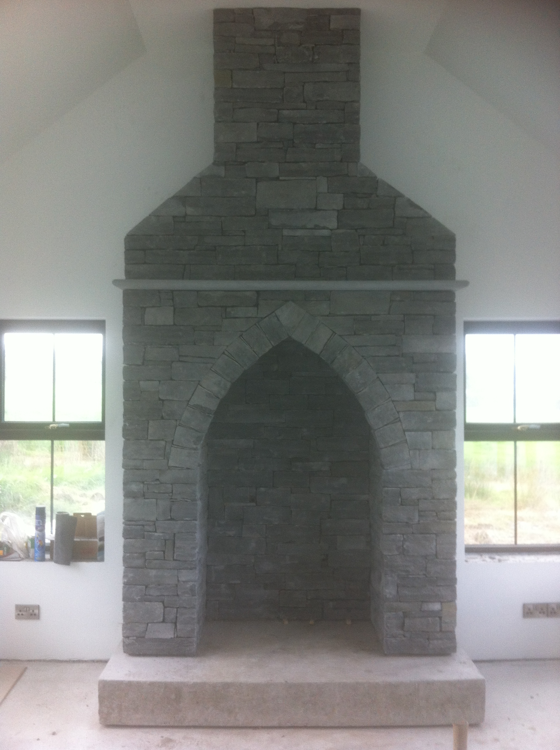 Natural Stone Masonry Fireplace Built By Stonemasons Tmcstoneworks